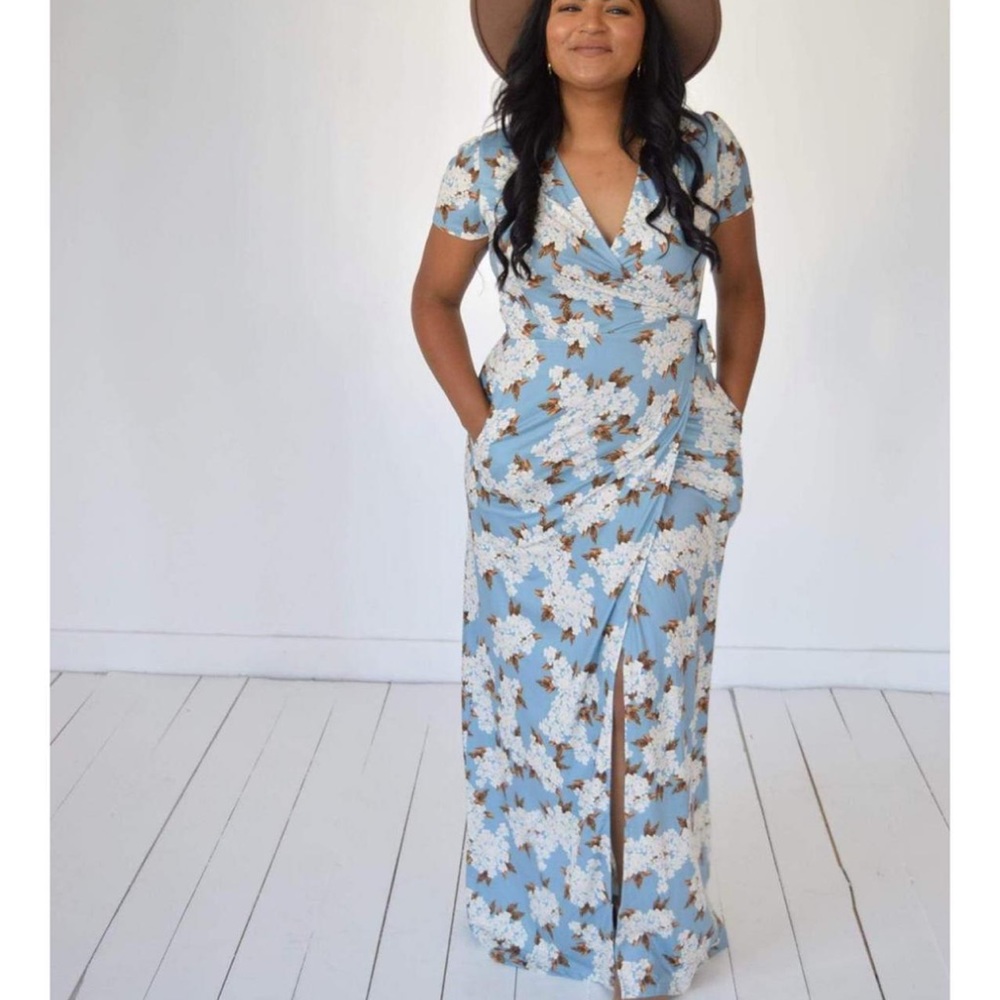 Always Dreaming Floral Wrap Maxi Dress